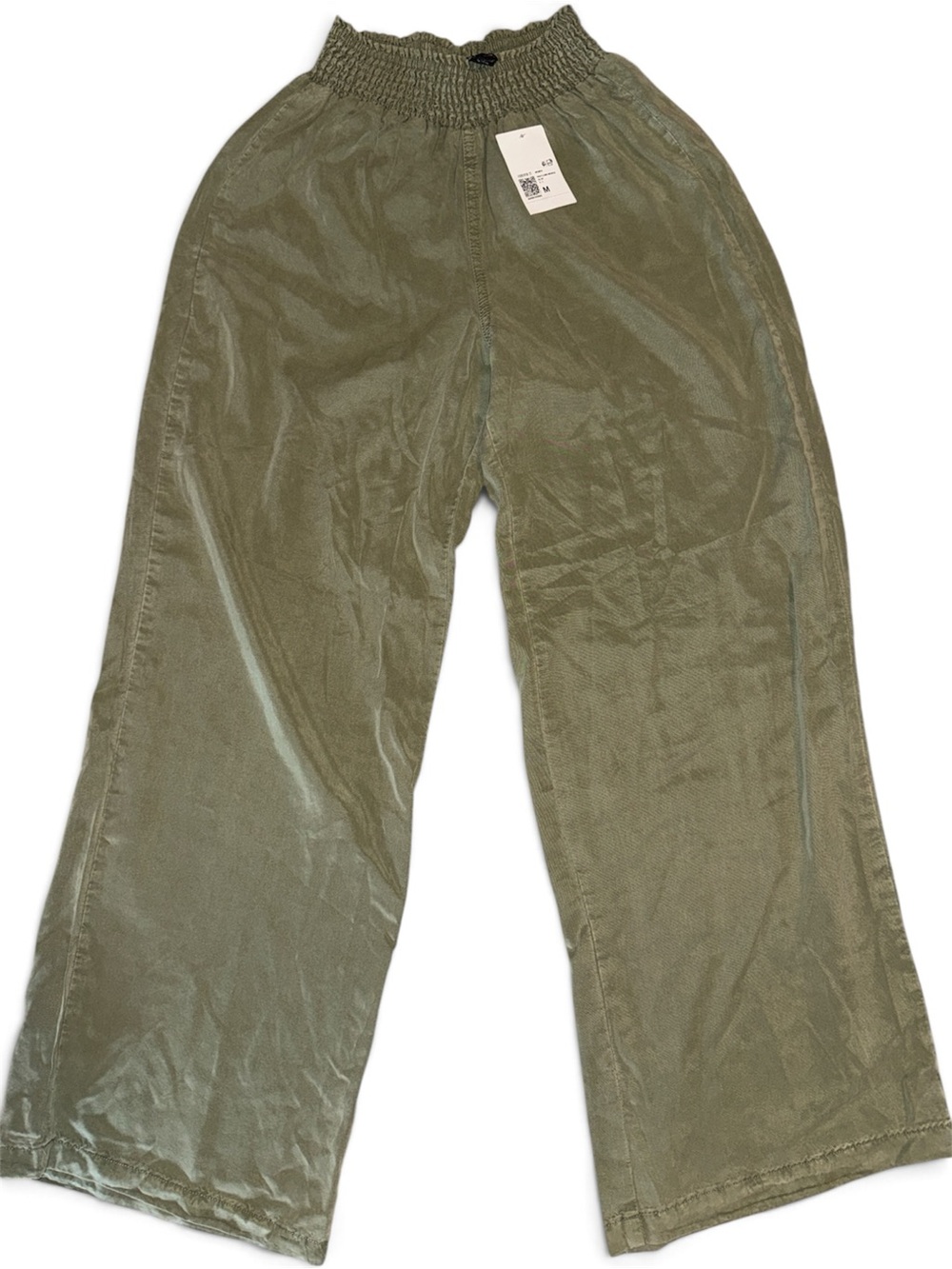 Women’s Olive Green Wide-Leg Pull-On Pants NWT